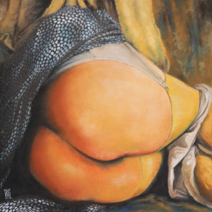 Jeanne - Pastel sur toile - 60x60 cm