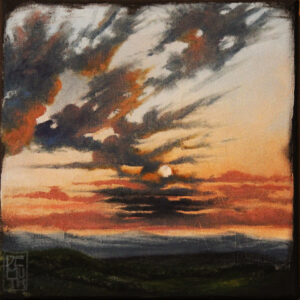 Orage n°12 - Pastel sur toile - 20 x 20 cm